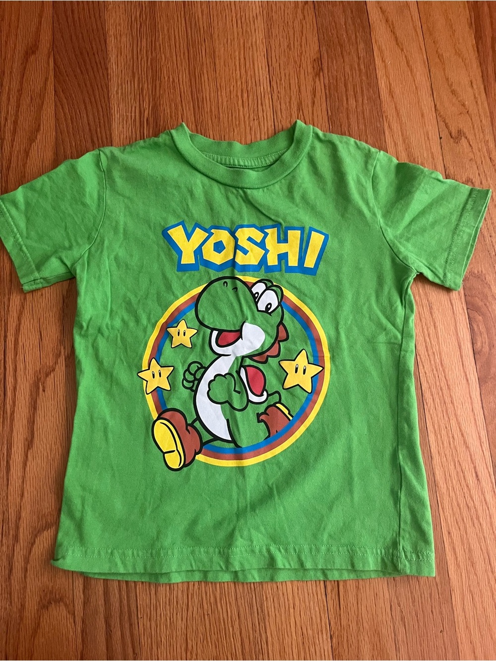 Super Mario Green Yoshi Graphic Kids Tee 5T